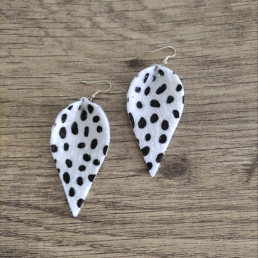 NWT Faux Leather Earrings